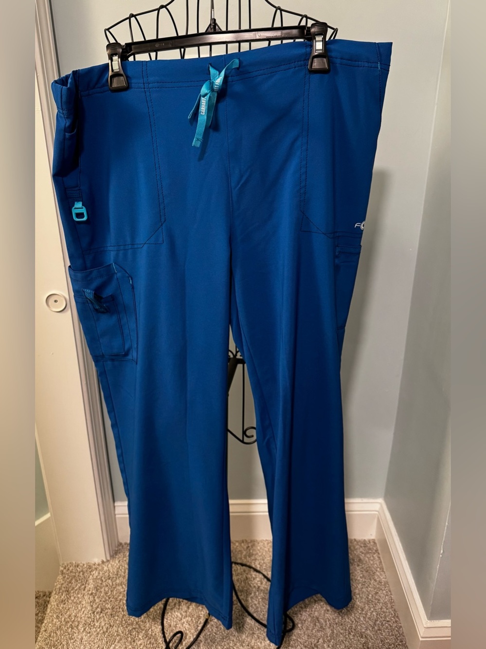 Carhartt Force Women’s Extra Large Petite XLP XL Royal Blue scrub pants bottoms